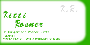 kitti rosner business card